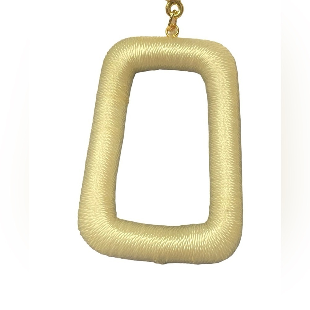 NWT Chico’s No Droop Off White Square Hoops - Picture 2 of 9